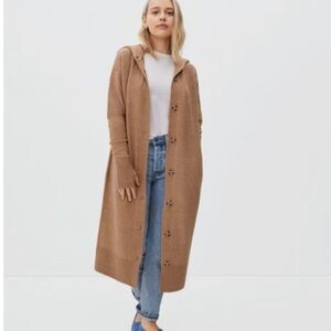 Everlane Cozy Stretch Hooded Duster Sweater